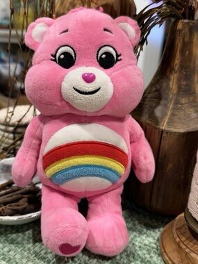 Care Bears Cheer Bear Plush Pink Rainbow Bear